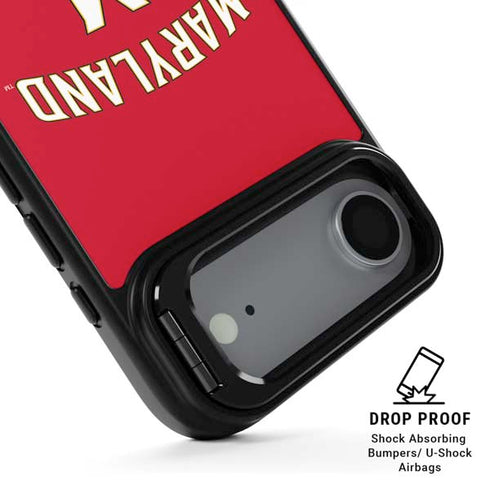 University of Maryland Collegiate Text Red iPhone 17 Air Kickstand Case