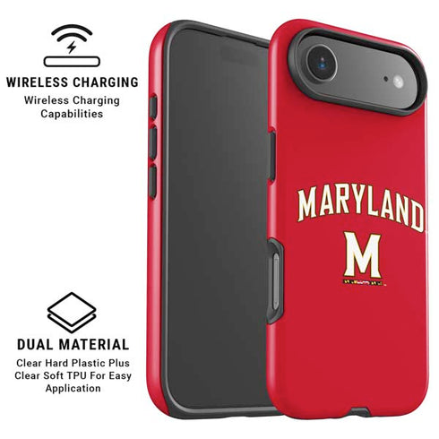 University of Maryland Collegiate Text Red iPhone 17 Air Magsafe Impact Case