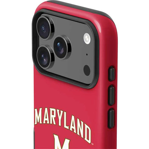 University of Maryland Collegiate Text Red iPhone 17 Pro Impact Case