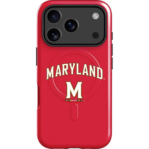 University of Maryland Collegiate Text Red iPhone 17 Pro Magsafe Impact Case