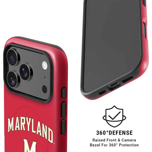 University of Maryland Collegiate Text Red iPhone 17 Pro Magsafe Impact Case