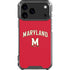 University of Maryland Collegiate Text Red iPhone 17 Pro Max Clear Case