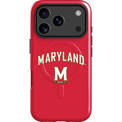 University of Maryland Collegiate Text Red iPhone 17 Pro Max Magsafe Impact Case