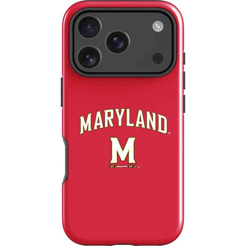 University of Maryland Collegiate Text Red iPhone 18 Pro Impact Case