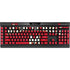 University of Maryland Collegiate Text Red K95 RGB PLATINUM Mechanical Gaming Keyboard Skin