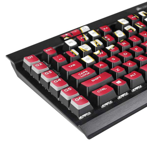 University of Maryland Collegiate Text Red K95 RGB PLATINUM Mechanical Gaming Keyboard Skin