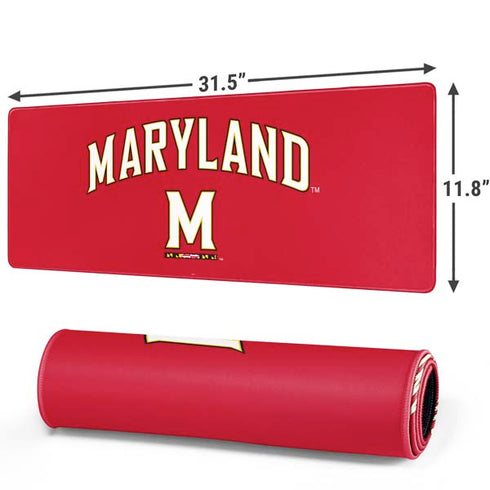 University of Maryland Collegiate Text Red Gaming Mouse Pad