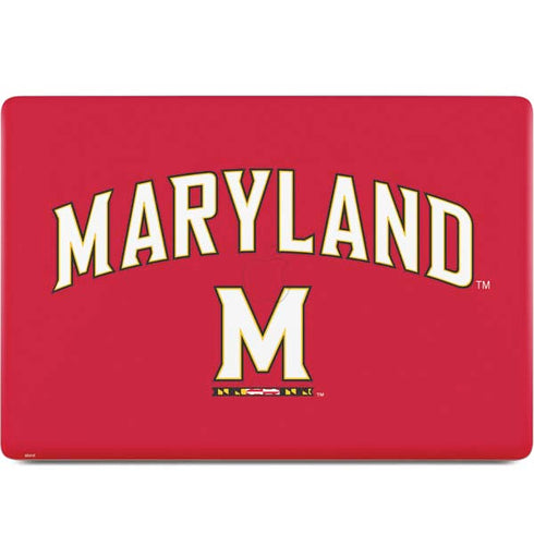 University of Maryland Collegiate Text Red MacBook Skins