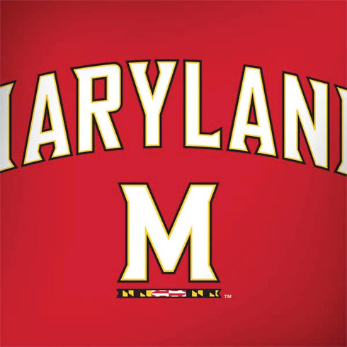 University of Maryland Collegiate Text Red MacBook Skins