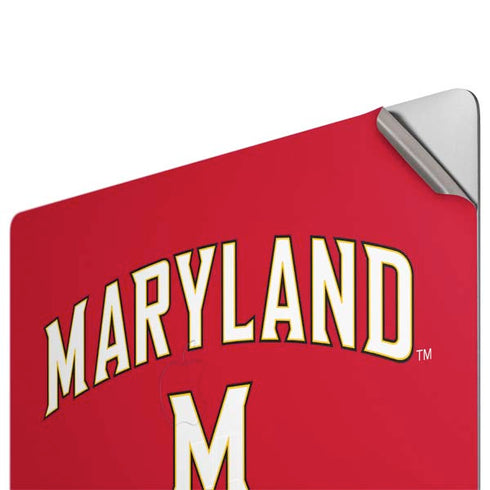 University of Maryland Collegiate Text Red Apple MacBook Pro 16-inch Skin