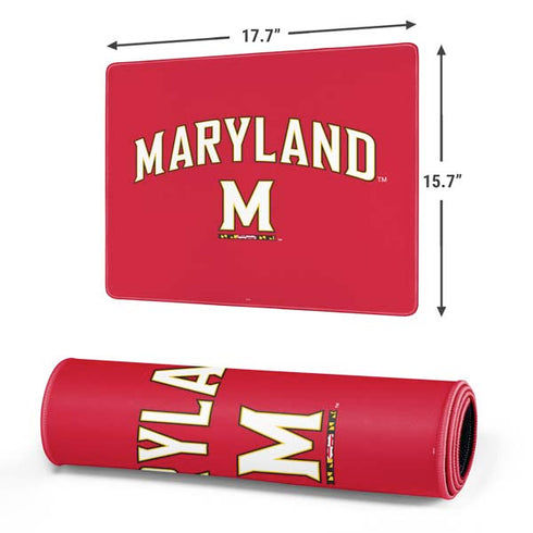 University of Maryland Collegiate Text Red Gaming Mouse Pad