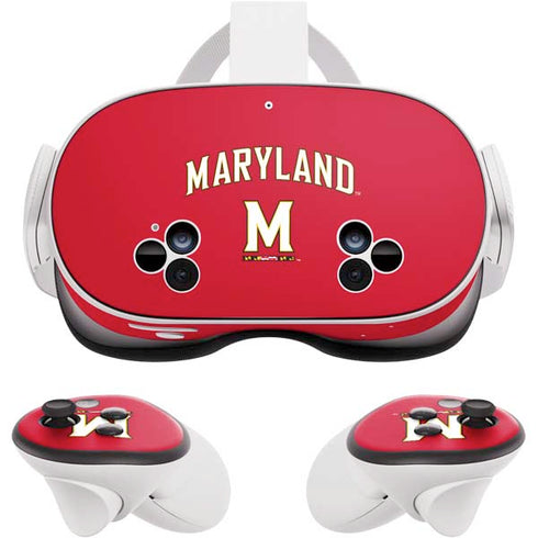 University of Maryland Collegiate Text Red Meta Quest 3S Skin
