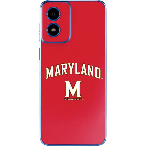 University of Maryland Collegiate Text Red Moto G Play 4G (2024) Skin