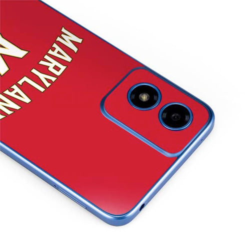 University of Maryland Collegiate Text Red Moto G Play 4G (2024) Skin