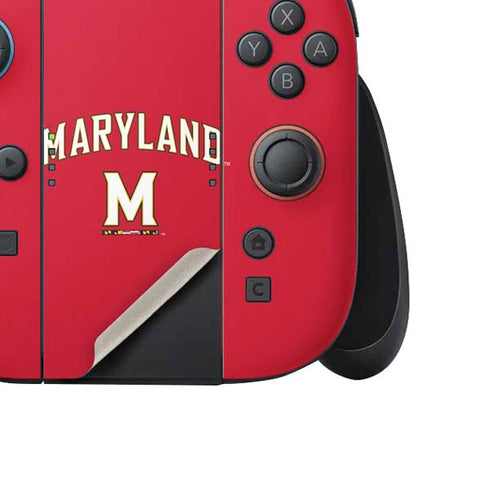 University of Maryland Collegiate Text Red Nintendo Switch 2 (2025) Joy-Con Controller Skin