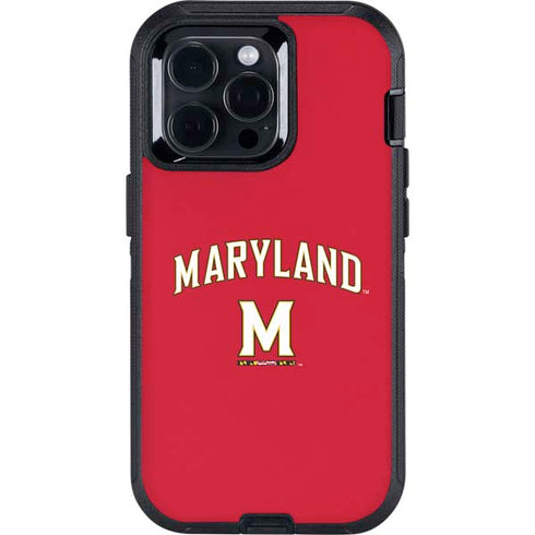 University of Maryland Collegiate Text Red Otterbox Defender iPhone Skin