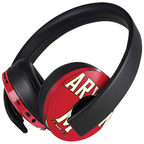 University of Maryland Collegiate Text Red PlayStation 4 Gold Wireless Headset Skin