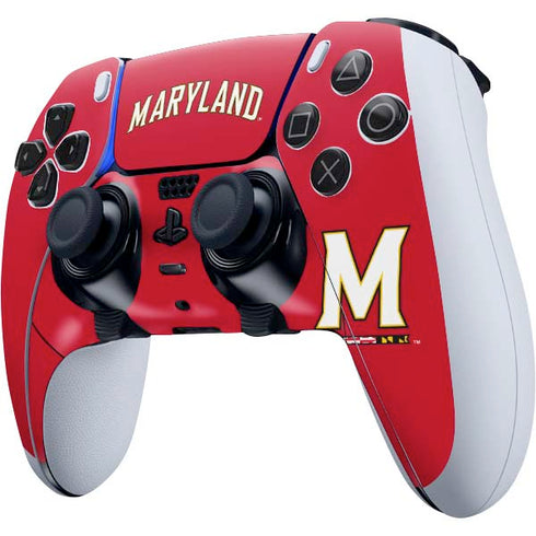 University of Maryland Collegiate Text Red PS5 DualSense Edge Pro Controller Skin
