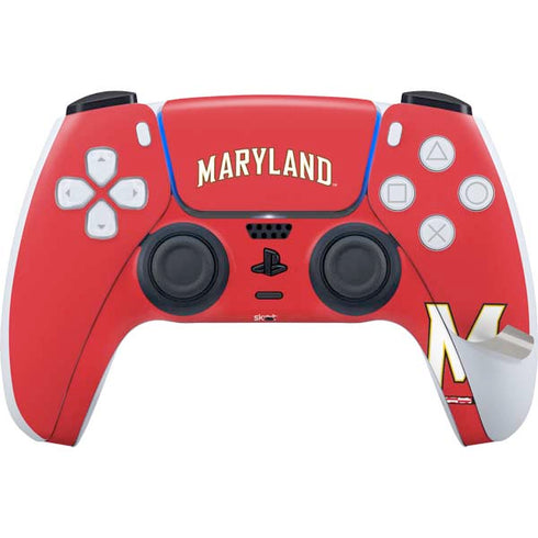 University of Maryland Collegiate Text Red PS5 Pro Disk Bundle Skin