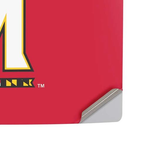 University of Maryland Collegiate Text Red PS5 Pro Disk Console Skin