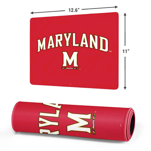 University of Maryland Collegiate Text Red Gaming Mouse Pad