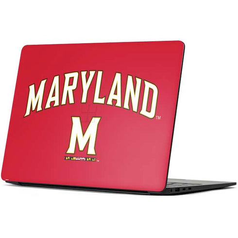 University of Maryland Collegiate Text Red Surface Laptop 7 13.8in Skin