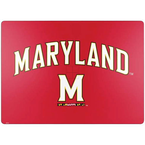 University of Maryland Collegiate Text Red Surface Laptop 7 13.8in Skin