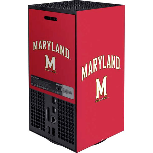 University of Maryland Collegiate Text Red XBox Series X Digital Edition Bundle Skin