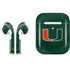 University of Miami Green Jersey Apple AirPods 2 Skin
