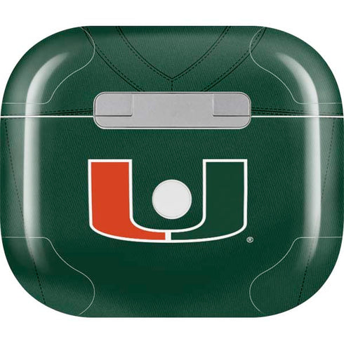 University of Miami Green Jersey Apple AirPods (3rd Gen 2021) Skin