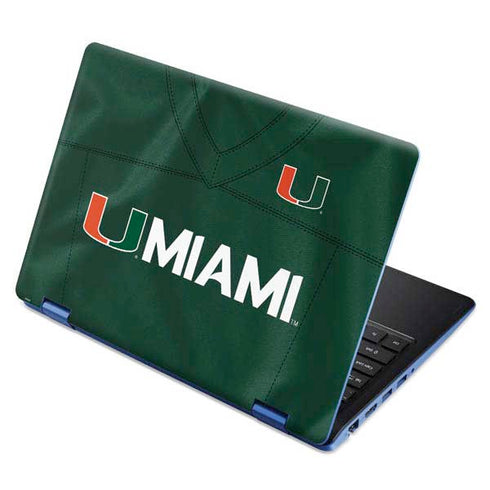 University of Miami Green Jersey Aspire R11 11.6in Skin