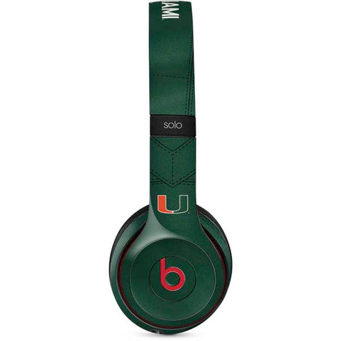 University of Miami Green Jersey Beats Solo 3 Wireless Skin