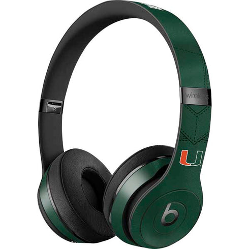 University of Miami Green Jersey Beats Solo 3 Wireless Skin