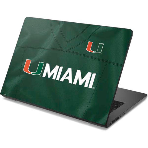 University of Miami Green Jersey Dell Chromebook Skin