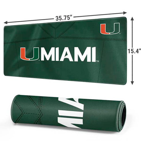 University of Miami Green Jersey Gaming Mouse Pad