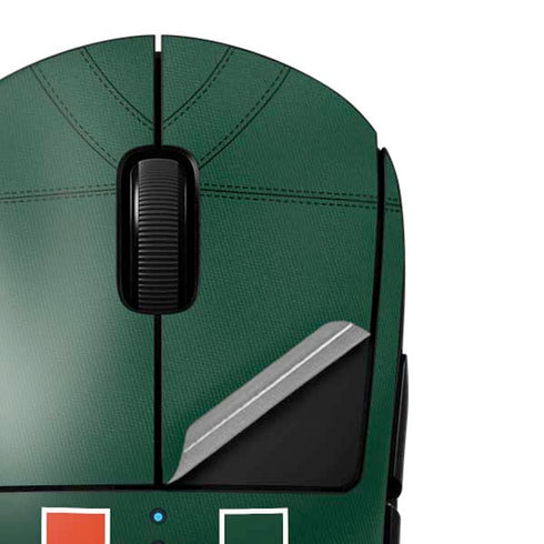 University of Miami Green Jersey G Pro Wireless Gaming Mouse Skin