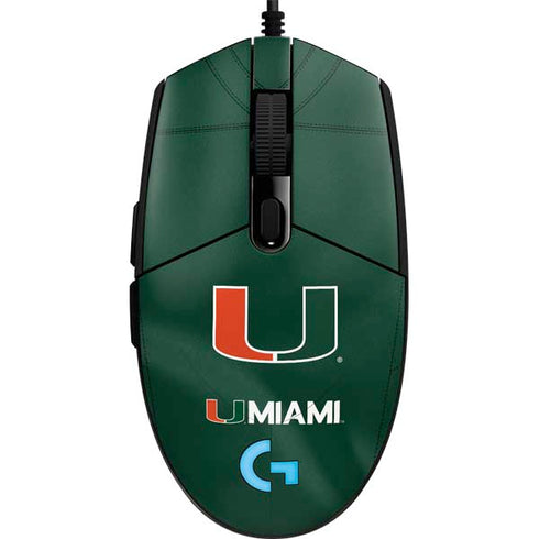 University of Miami Green Jersey G203 Prodigy RGB Wired Gaming Mouse Skin