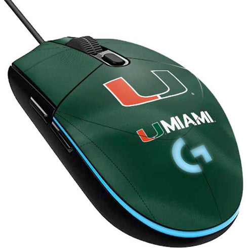 University of Miami Green Jersey G203 Prodigy RGB Wired Gaming Mouse Skin