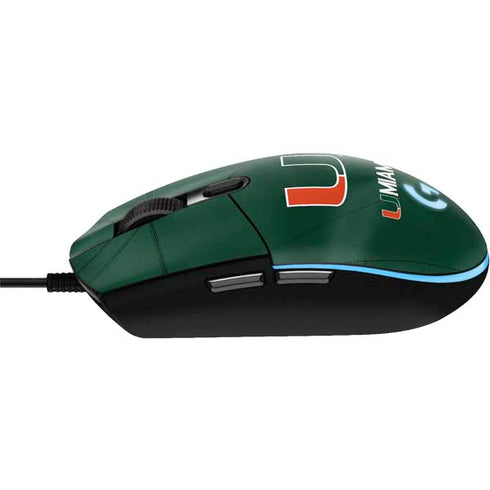 University of Miami Green Jersey G203 Prodigy RGB Wired Gaming Mouse Skin