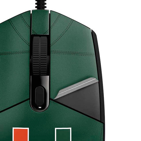 University of Miami Green Jersey G203 Prodigy RGB Wired Gaming Mouse Skin