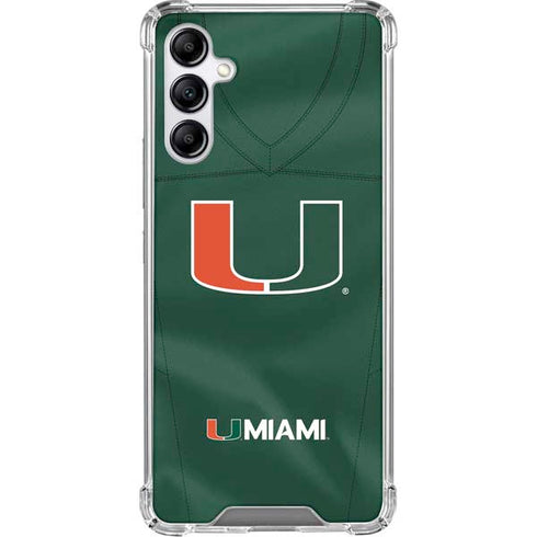 University of Miami Green Jersey Gabb Phone 4 Clear Case