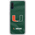 University of Miami Green Jersey Galaxy A10e Clear Case