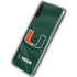 University of Miami Green Jersey Galaxy A10e Clear Case