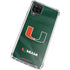 University of Miami Green Jersey Galaxy A12 Clear Case