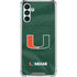University of Miami Green Jersey Galaxy A13 5G Clear Case