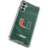 University of Miami Green Jersey Galaxy A14 5G Clear Case