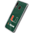 University of Miami Green Jersey Galaxy A20 Clear Case