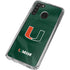 University of Miami Green Jersey Galaxy A21 Clear Case