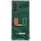 University of Miami Green Jersey Galaxy A32 5G Clear Case