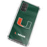 University of Miami Green Jersey Galaxy A32 5G Clear Case